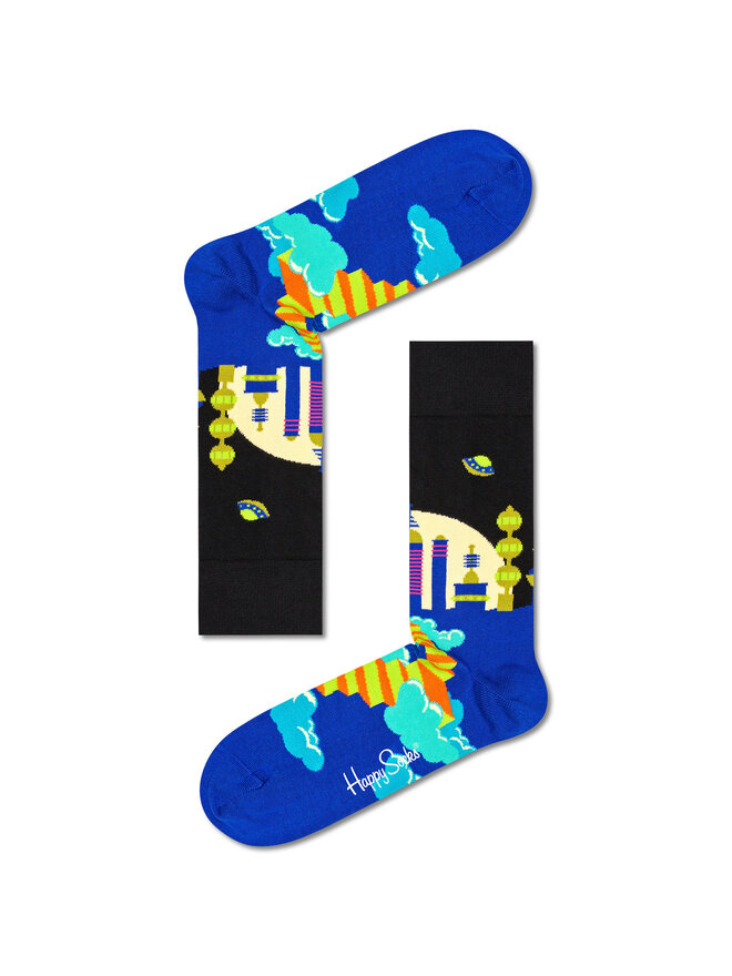Happy Socks Set od 4 para unisex visokih čarapa Happy Socks XSPA09-0200 Šarena