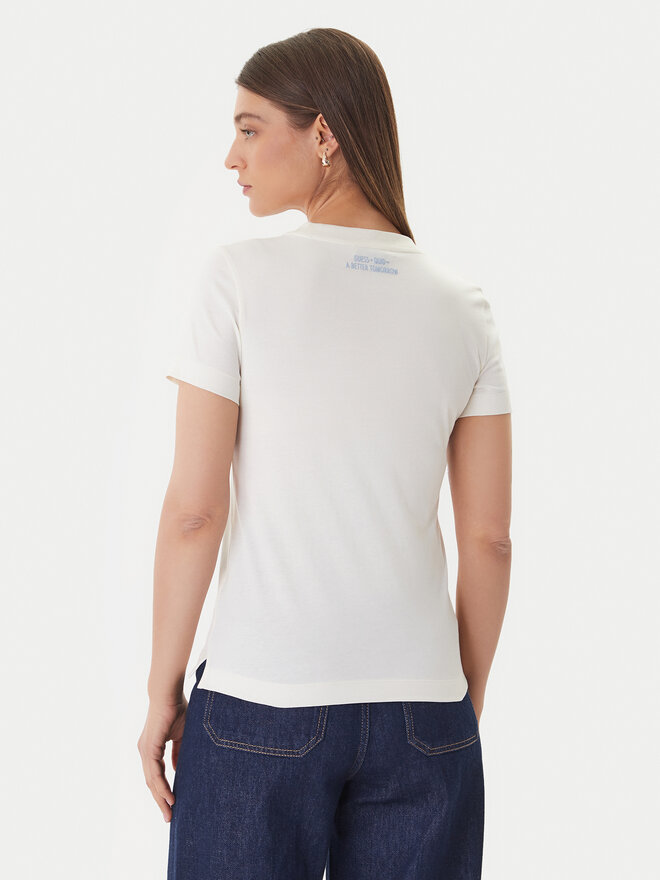 Guess Guess T-Shirt W6GP02 K2753 Écru Regular Fit