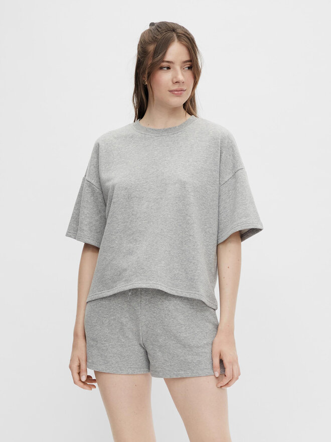 Pieces Pieces Marškinėliai Chilli Summer 17118870 Pilka Loose Fit