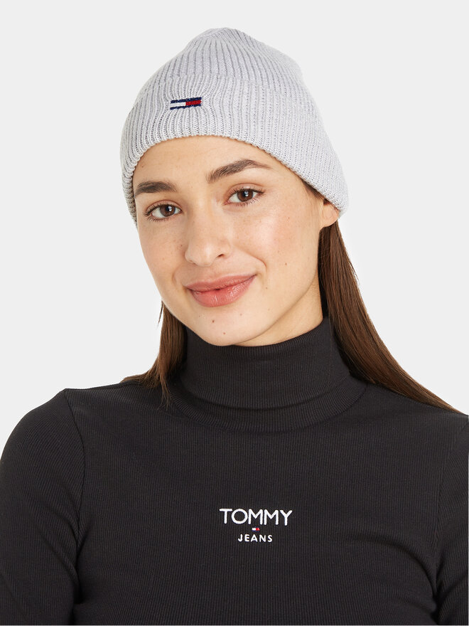 Tommy Jeans Mütze Tommy Jeans Tjw Flag Beanie AW0AW15474 Grau