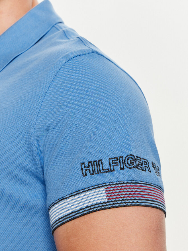 Tommy Hilfiger Tommy Hilfiger Pólóing Flag MW0MW34780 Kék Slim Fit
