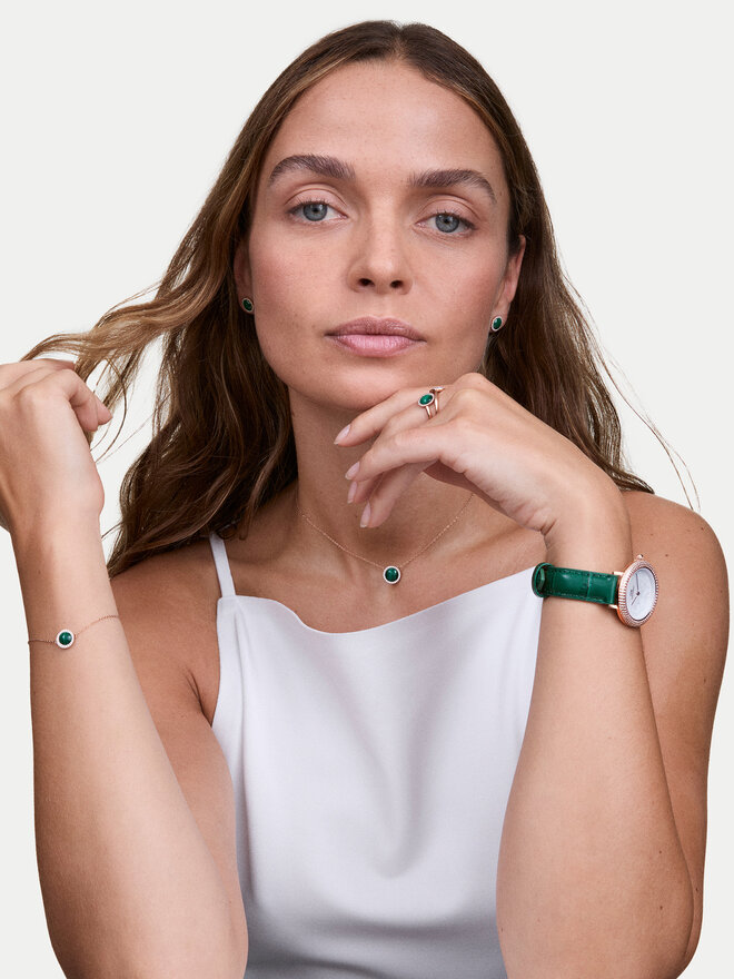 Daniel Wellington Zegarek Daniel Wellington Crystalline Bezel 32 DW00100826 Różowe złoto