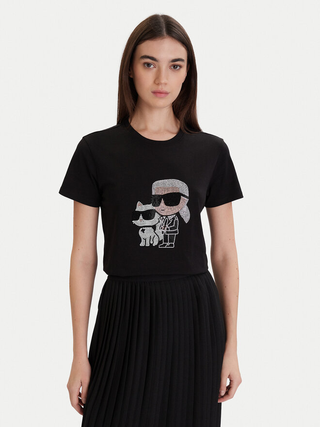 KARL LAGERFELD KARL LAGERFELD T-Shirt A1W17131 Schwarz Regular Fit
