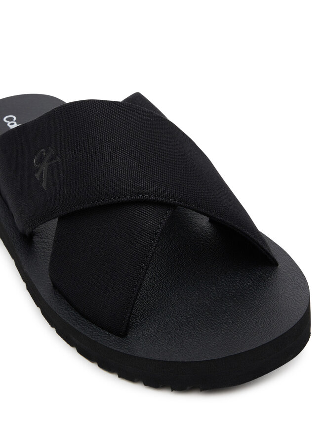 Calvin Klein Jeans Чехли Calvin Klein Jeans Cross Sandal Crxs Tx YM0YM01223 Черен