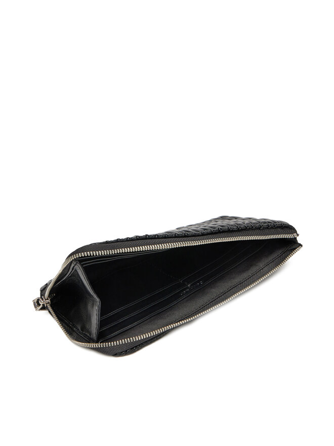Calvin Klein Великий жіночий гаманець Calvin Klein Ruched Long L-Zip LV04K1085G Чорний