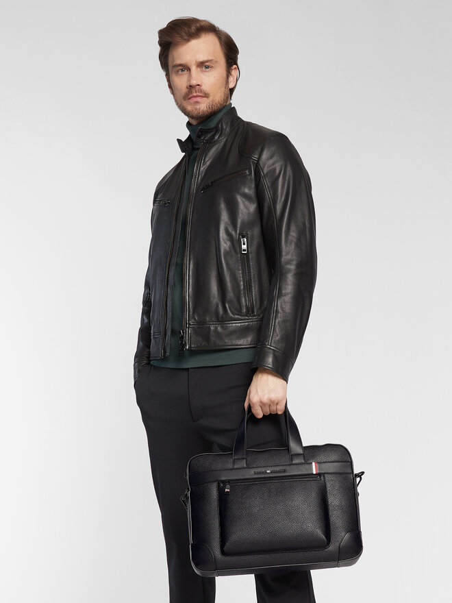 Tommy Hilfiger Torba za laptop Tommy Hilfiger Th Central Computer Bag AM0AM10274 Crna