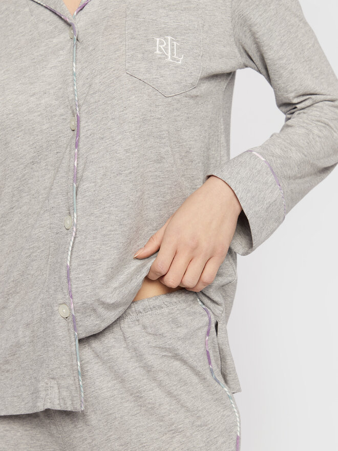 LAUREN RALPH LAUREN Lauren Ralph Lauren Pyjama ILN92196 Grau Regular Fit