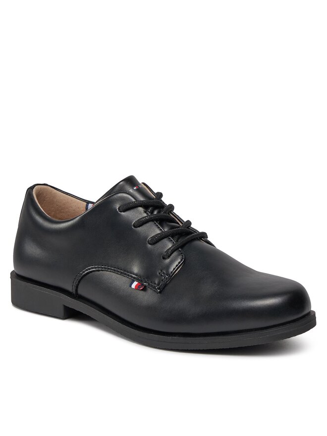 Tommy Hilfiger Półbuty Tommy Hilfiger Low Cut Lace Up Shoe T3B4-33174-1355 Czarny