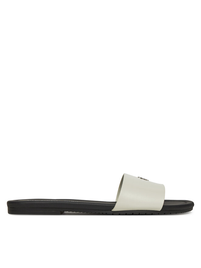 Calvin Klein Jeans Pantoletten Calvin Klein Jeans Flat Sandal Slide Mg YW0YW01697 Weiß