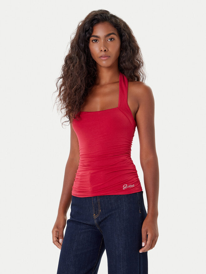 Guess Guess Топ W5YP28 KACM2 Червоний Regular Fit