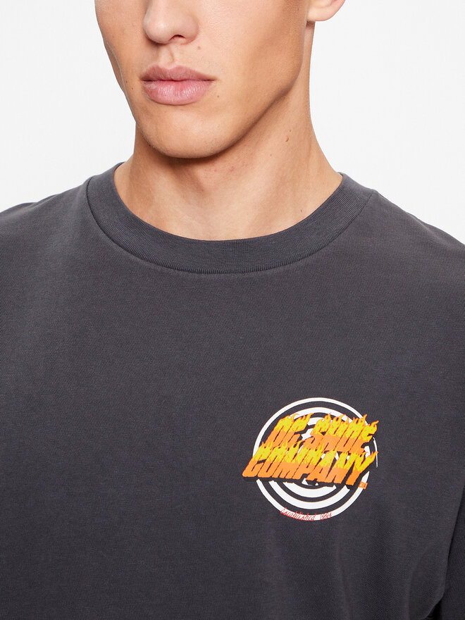 DC DC Marškinėliai Burner Tees ADYZT05271 Juoda Regular Fit