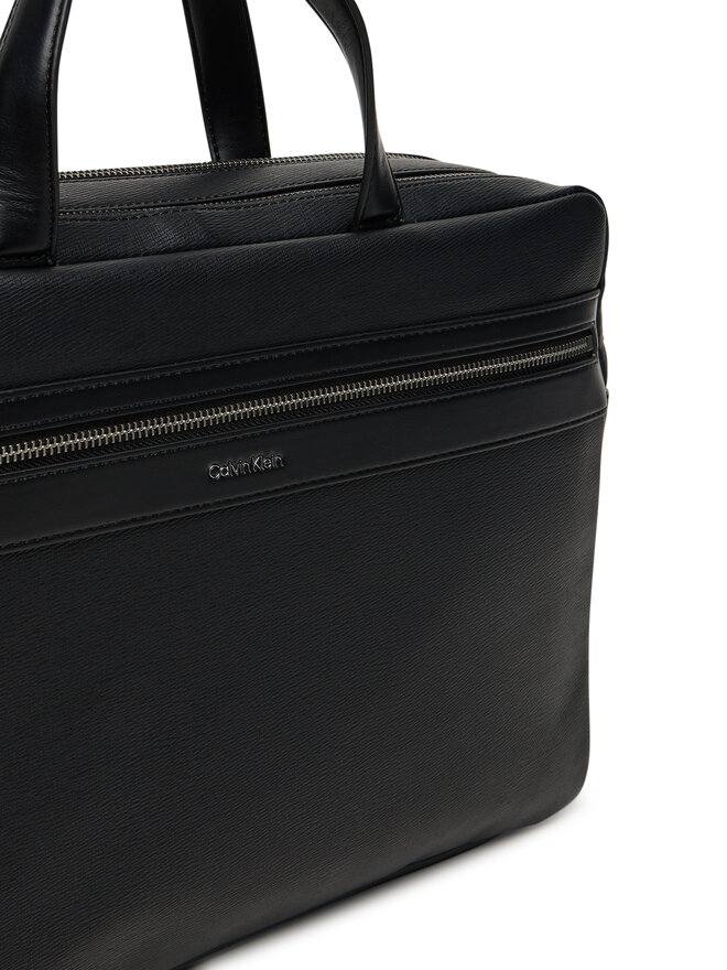 Calvin Klein Brašna na notebook Calvin Klein Zip Commuter Bag LV04D3263G Černá
