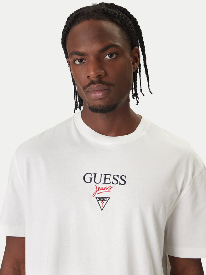 Guess Jeans Guess Jeans Футболка M6RI45 K8HM0 Білий Oversize