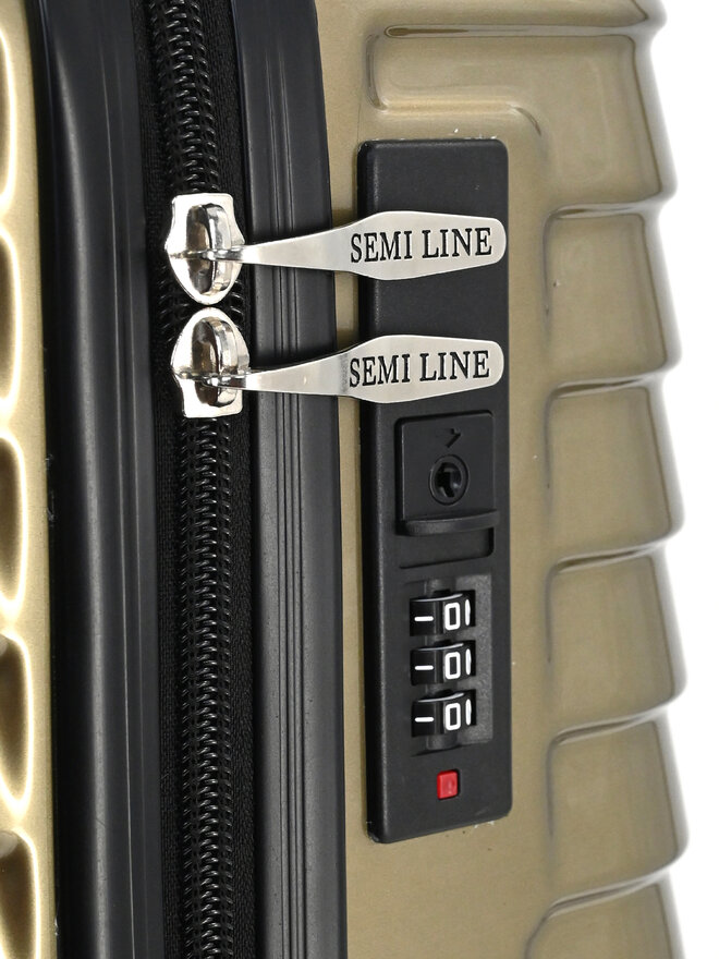 Semi Line Kabinový kufr Semi Line T5763-1 Zlatá