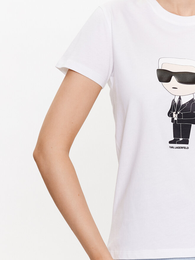 KARL LAGERFELD KARL LAGERFELD Camiseta Ikonik 2.0 Karl 230W1700 Blanco Regular Fit
