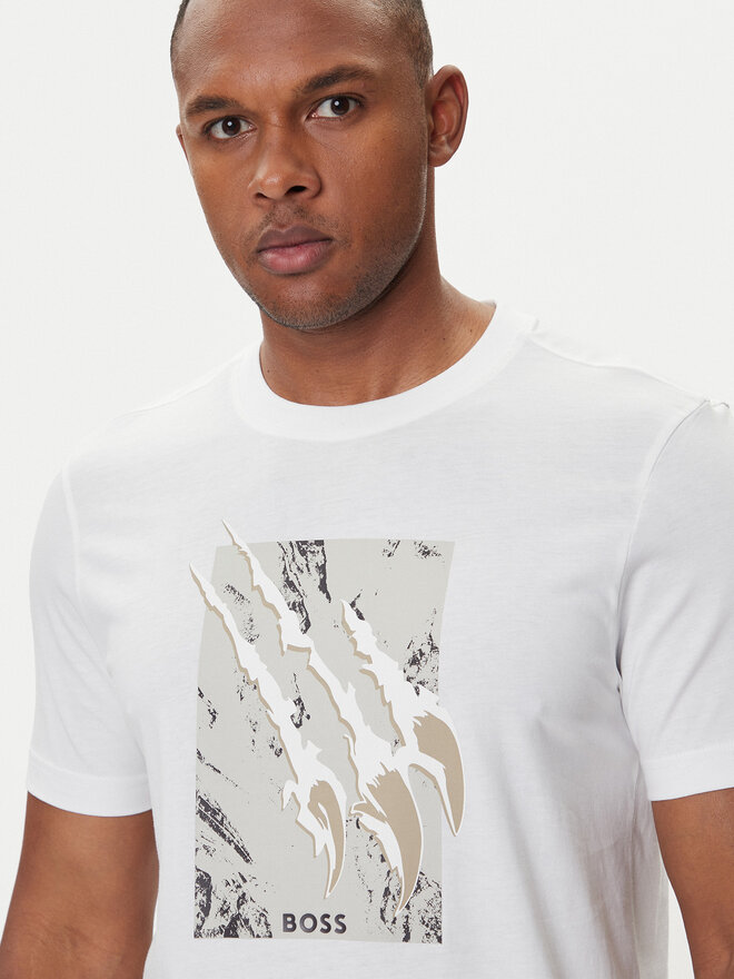 BOSS BOSS Camiseta Te_Animali 50546362 Blanco Regular Fit