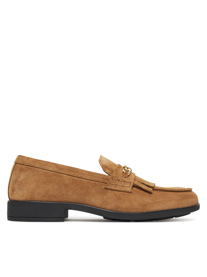 Tommy Hilfiger Čevlji brez vezalk Tommy Hilfiger Chain Fringe FW0FW08972 Rjava