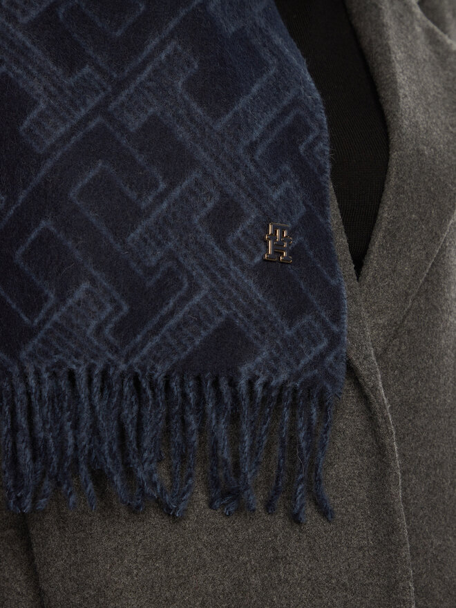 Tommy Hilfiger Šál Tommy Hilfiger AW0AW16650 Tmavomodrá