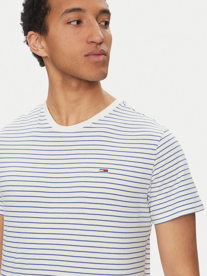 Tommy Jeans Tommy Jeans Marškinėliai DM0DM20377 Mėlyna Slim Fit