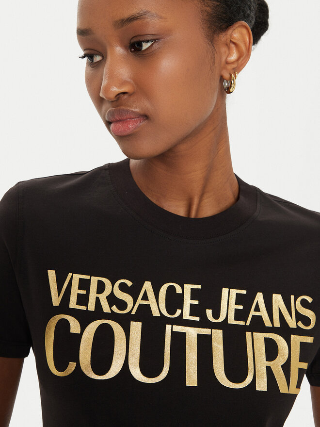 Versace Jeans Couture Versace Jeans Couture T-Shirt 77HAHT01 Μαύρο Regular Fit