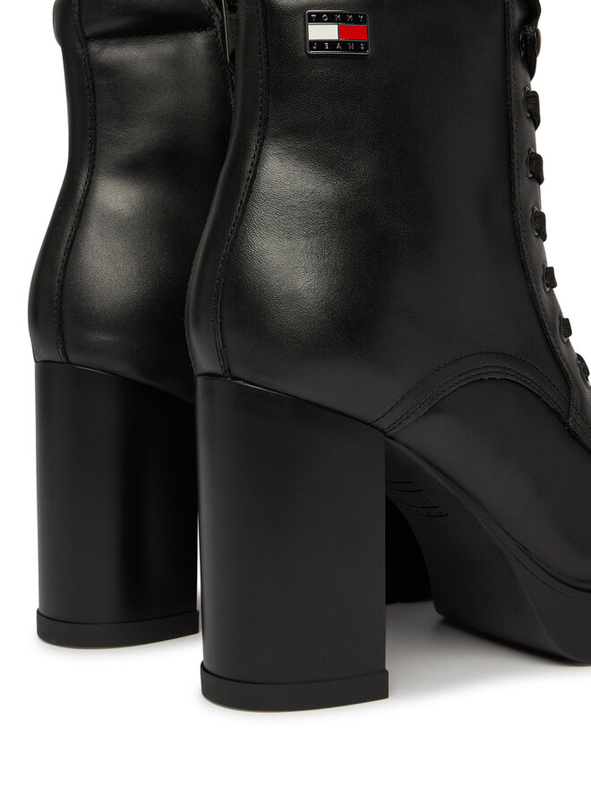 Tommy Jeans Stiefeletten Tommy Jeans Tjw Lace Up High Heel Boots EN0EN03109 Schwarz