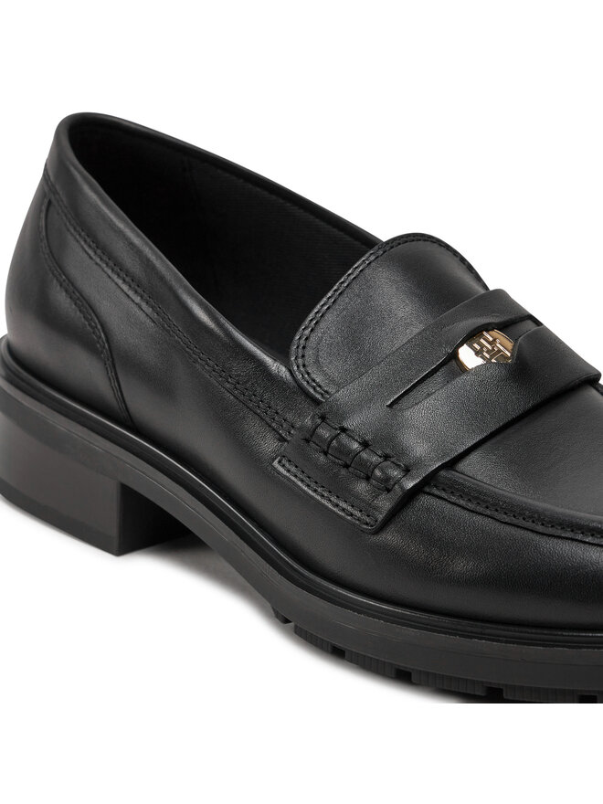 Tommy Hilfiger Lordsy Tommy Hilfiger Th Penny Loafer FW0FW08029 Czarny