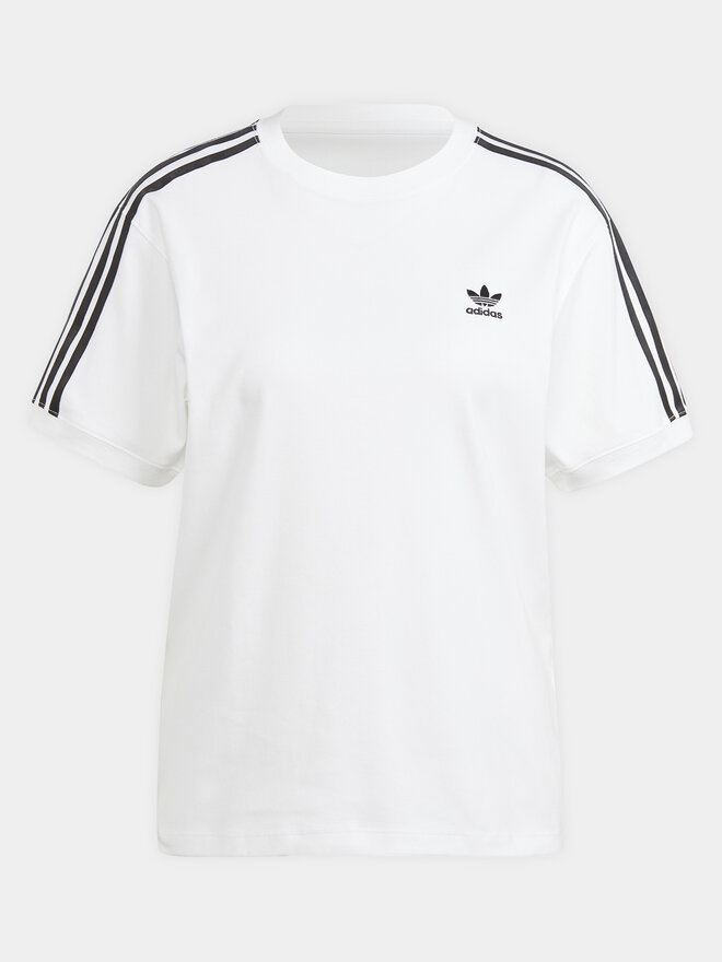 adidas adidas Marškinėliai 3-Stripes IR8051 Balta Regular Fit