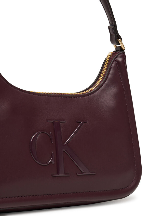 Calvin Klein Handtasche Calvin Klein Bold Ck Small Shoulder Bag LV04F3230G Dunkelrot