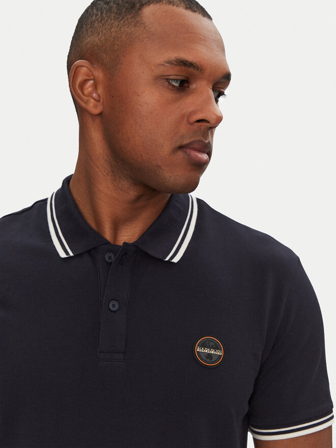 Napapijri Napapijri Polo majica E-Macas NP0A4ID51761 Mornarsko modra Regular Fit
