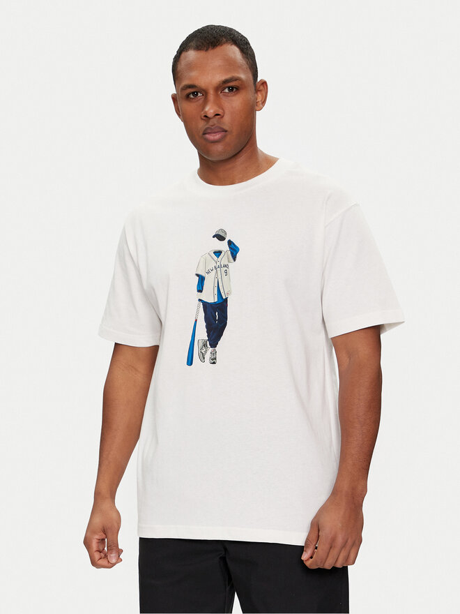 New Balance New Balance Camiseta Basketball Style MT41577 Blanco Relaxed Fit