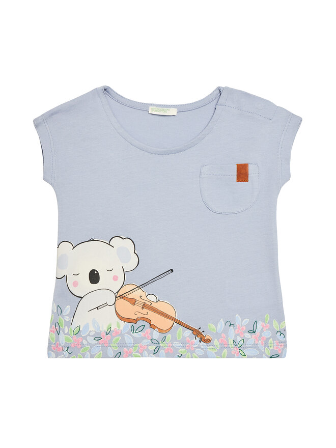 United Colors Of Benetton United Colors Of Benetton Camiseta 3I1XA105X Azul Boxy Fit