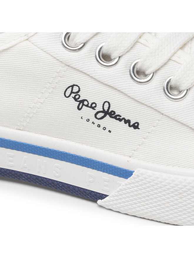 Pepe Jeans Πάνινα παπούτσια Pepe Jeans Brady Boy Basic PBS30527 Λευκό