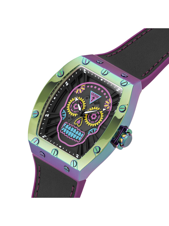 Guess Zegarek Guess Day of The Dead Santa Muerte GW0506G2 Czarny