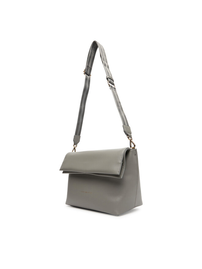 Tommy Hilfiger Handtasche Tommy Hilfiger Th Logotape Med Crossover AW0AW17692 Grau