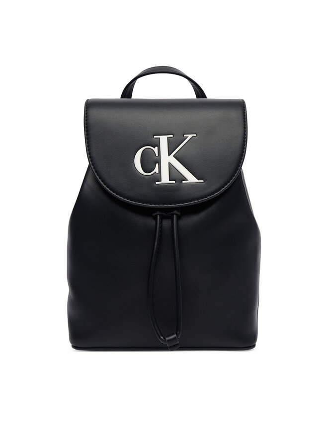 Calvin Klein Rucksack Calvin Klein Bold Ck Flap Mini Backpack LV04F3893G Schwarz