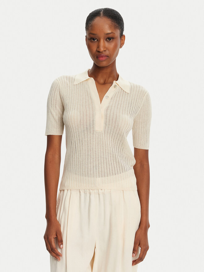 Marella Marella Poloshirt Torbole 2513361145 Creme Slim Fit