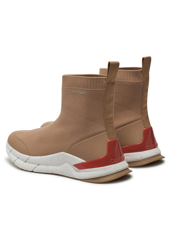 Calvin Klein Снікерcи Calvin Klein Sockboot Runner HM0HM01241 Бежевий