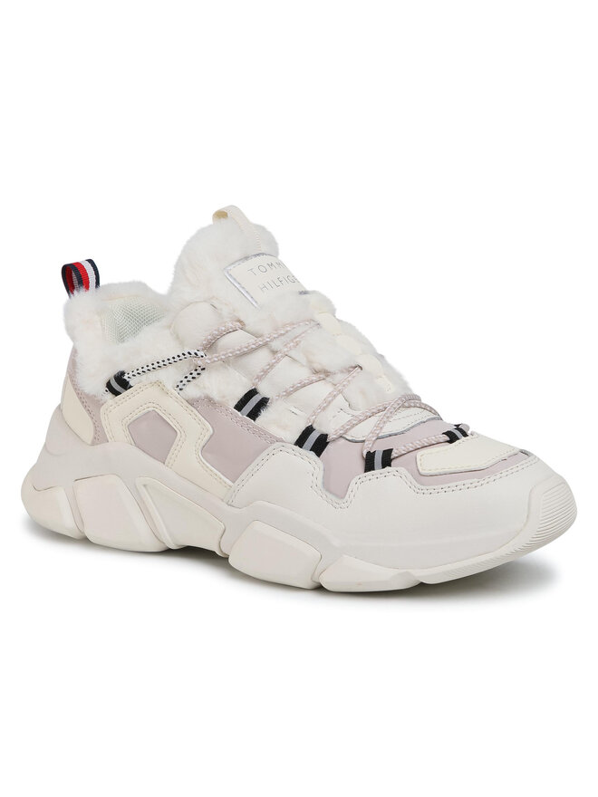 Sneakers Tommy Hilfiger Faux Fur Tommy Chunky Sneaker FW0FW05242 Blanc fr.eschuhe.ch