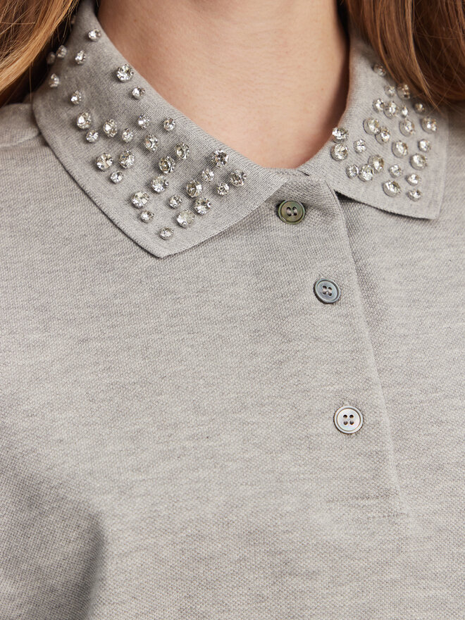 Marella Marella Poloshirt Gonzaga 2513951014 Grau Relaxed Fit
