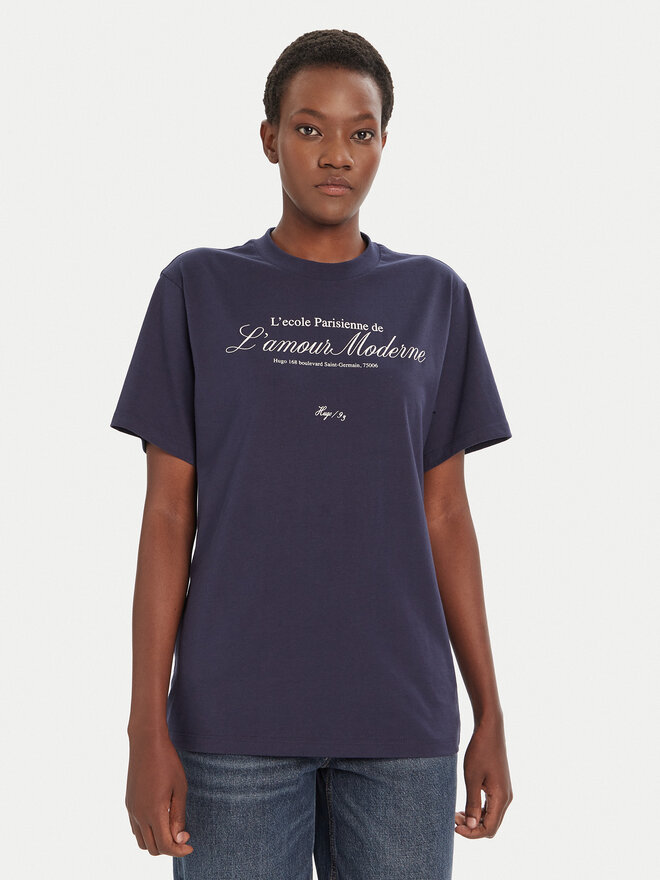 HUGO HUGO Camiseta Vintage 50545551 Azul marino Relaxed Fit