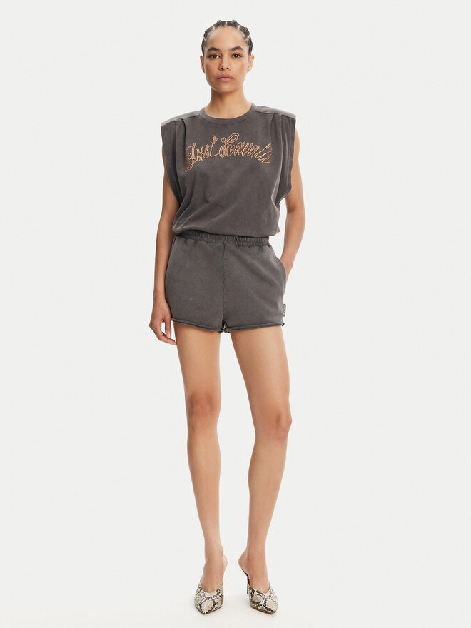 Just Cavalli Just Cavalli Camiseta 78PAHE10 Gris Loose Fit