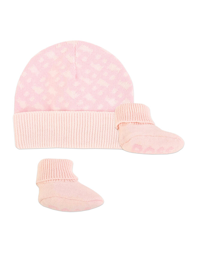 BOSS Set de gorro y calcetines Boss J98423 Rosa