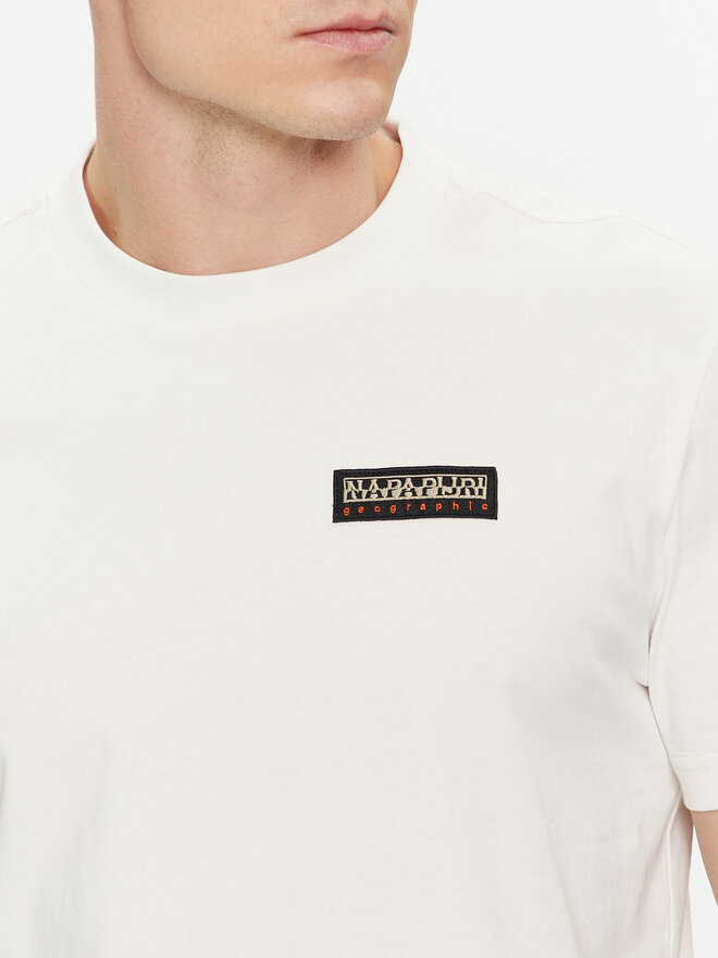 Napapijri Napapijri Camiseta Iaato NP0A4HFZ Écru Regular Fit