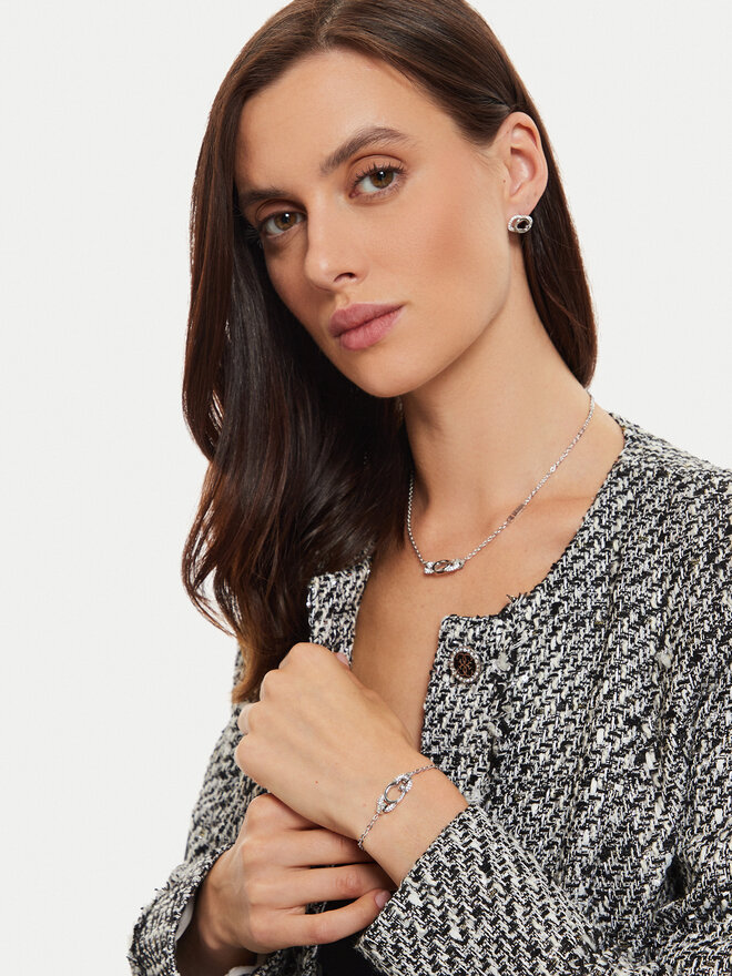 Guess Bransoletka Guess JUBB04 510JW Srebrny