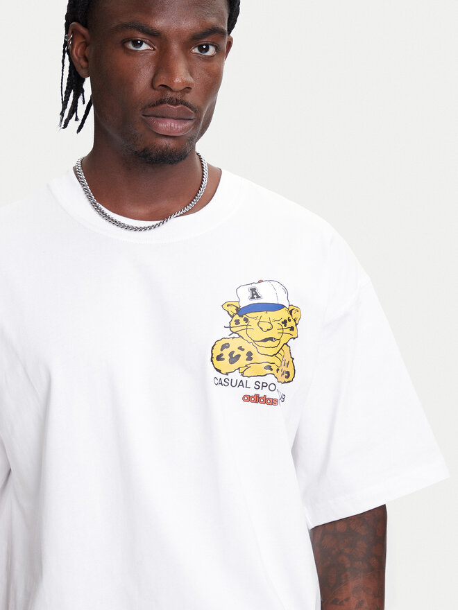 adidas adidas Marškinėliai Wabash JW0158 Balta Oversize