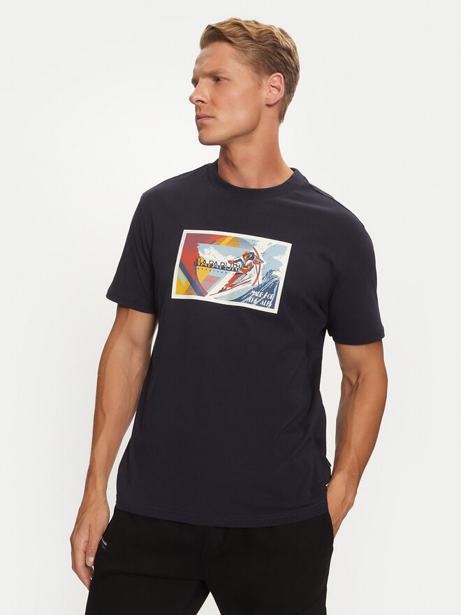 Napapijri Napapijri T-Shirt S-Portalet Ss NP0A4I3E Dunkelblau Relaxed Fit