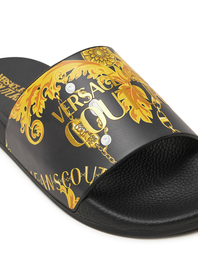 Versace Jeans Couture Klapki Versace Jeans Couture 77VA3SQ3 ZS834 Czarny