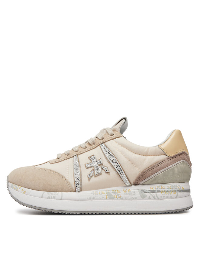 Premiata Sneakersy Premiata Conny VAR 6671 Écru
