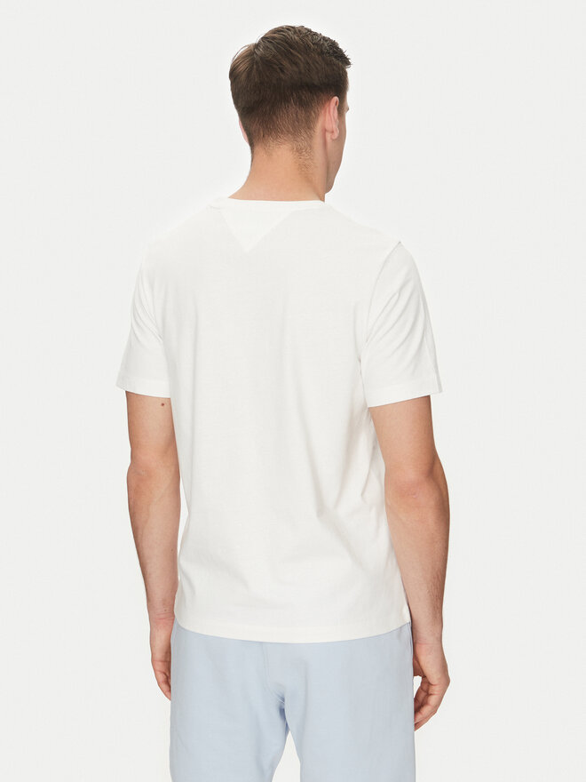 Tommy Hilfiger Tommy Hilfiger Marškinėliai Essential Solid Pocket Tee MW0MW37283 Balta Regular Fit