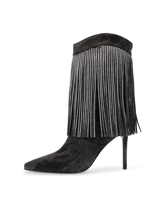 Steve Madden Kovboju apavi Steve Madden Delray Bootie SM11002946-04004-024 Melns